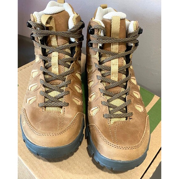 NIB OBOZ Womens 7.5 Sawtooth X Mid B-DRY Waterproof Hiking Boots Shoes RYE Brown - Picture 4 of 13